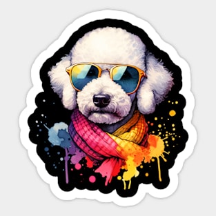 Watercolor Cool Bedlington Terrier Sticker